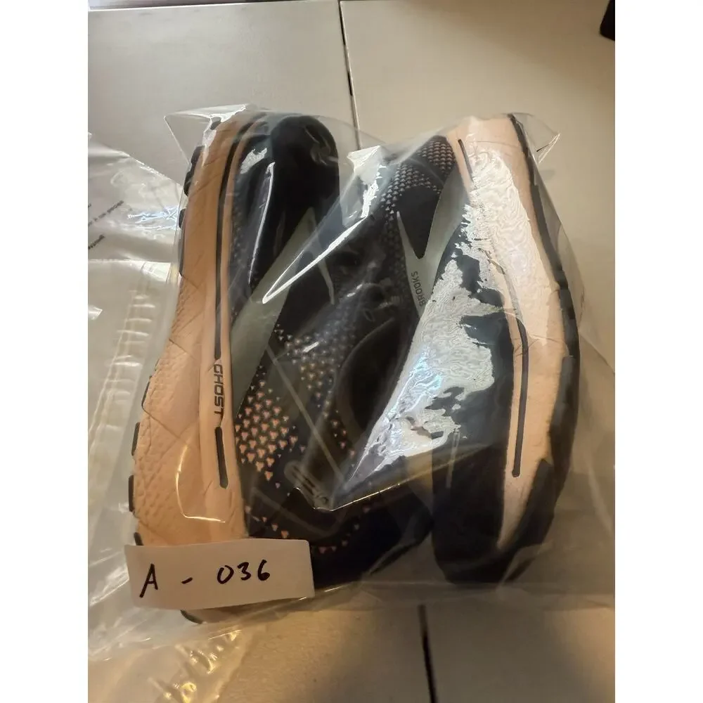 Brooks Ghost 14 Womens‎ Sz 10.5 Black Pink Running Shoes 1203561B026 Sneakers
